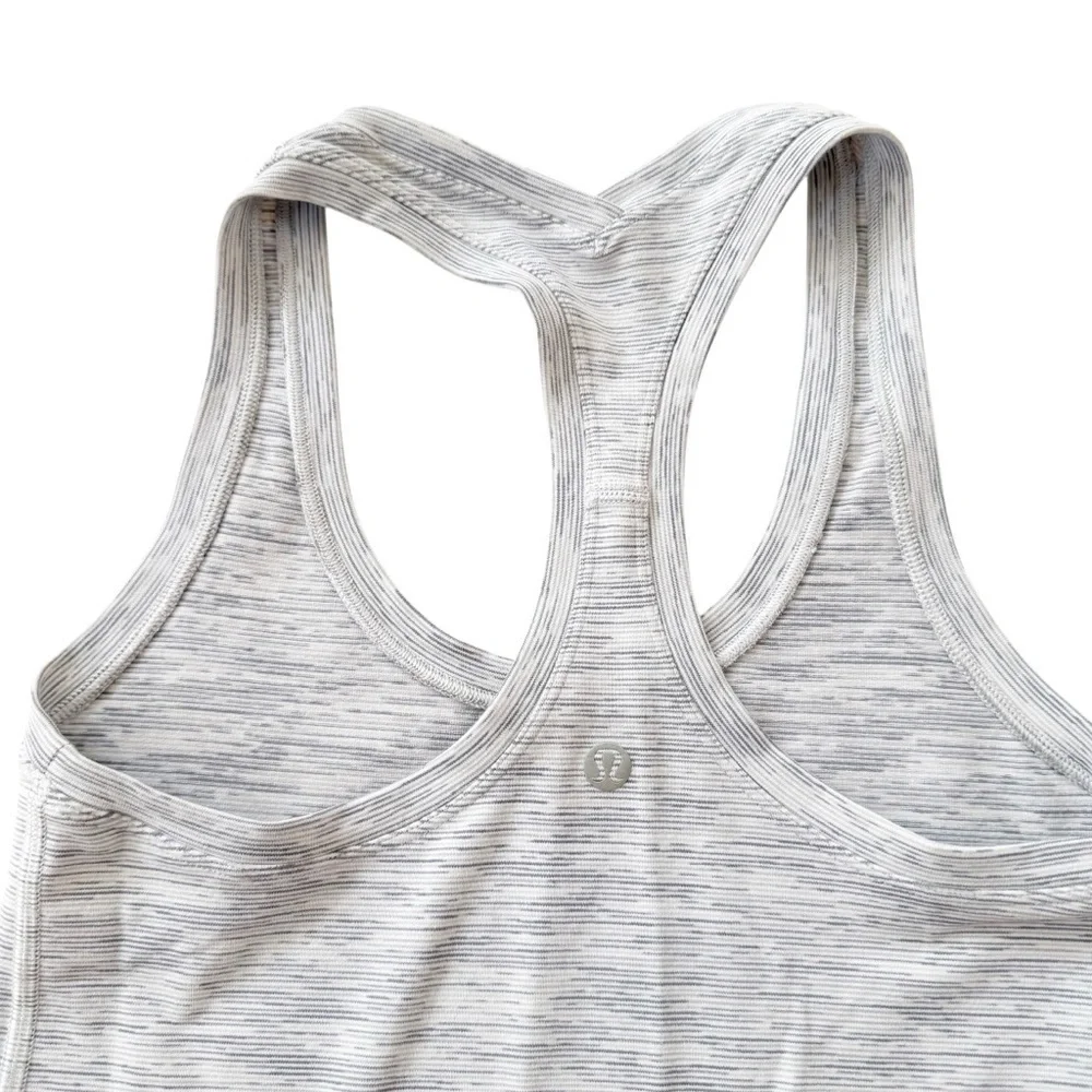 Lululemon Cool Racerback Tank Wee Are From Space Ice Grey Alpine White Size XS